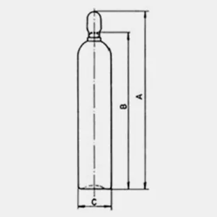 Zeichnung einer Gasflasche